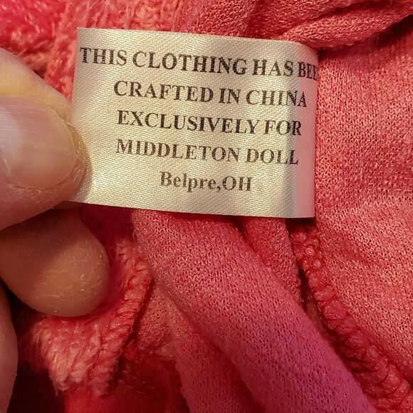 Middleton Reborn Doll Pink Fuzzy Doll Zip Up Hoodie - Picture 8 of 9